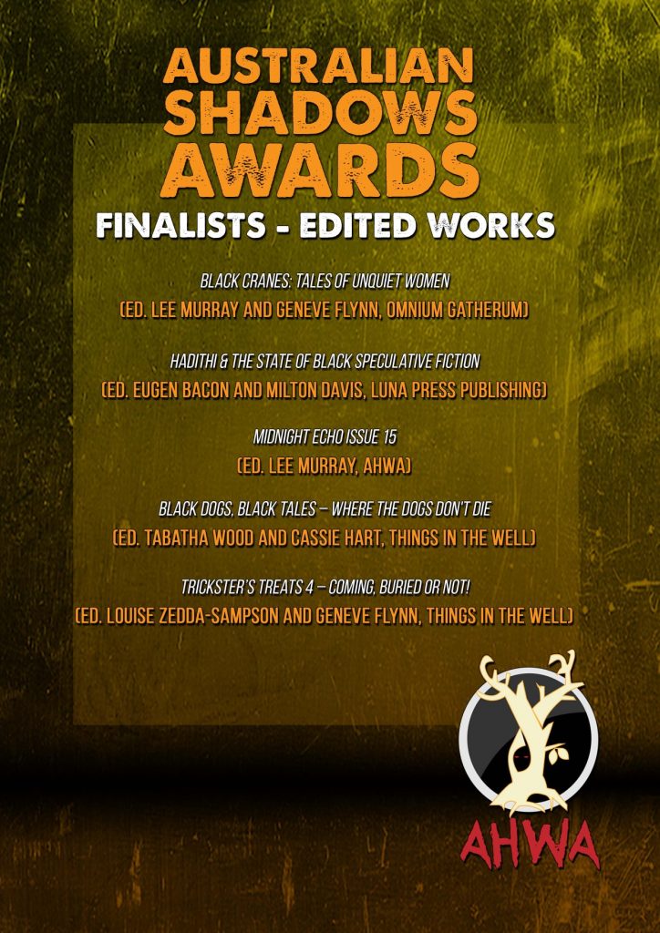 2020 AHWA Shadows edited works finalist list